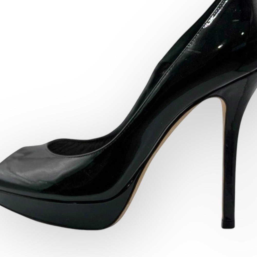 Christian Dior black high heels Elegant Black Peep-Toe
patent leather - Picture 9 of 13